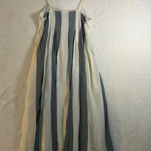Madewell blue and white striped dress with zip closure and pockets NWT Size 10 - Picture 5 of 8